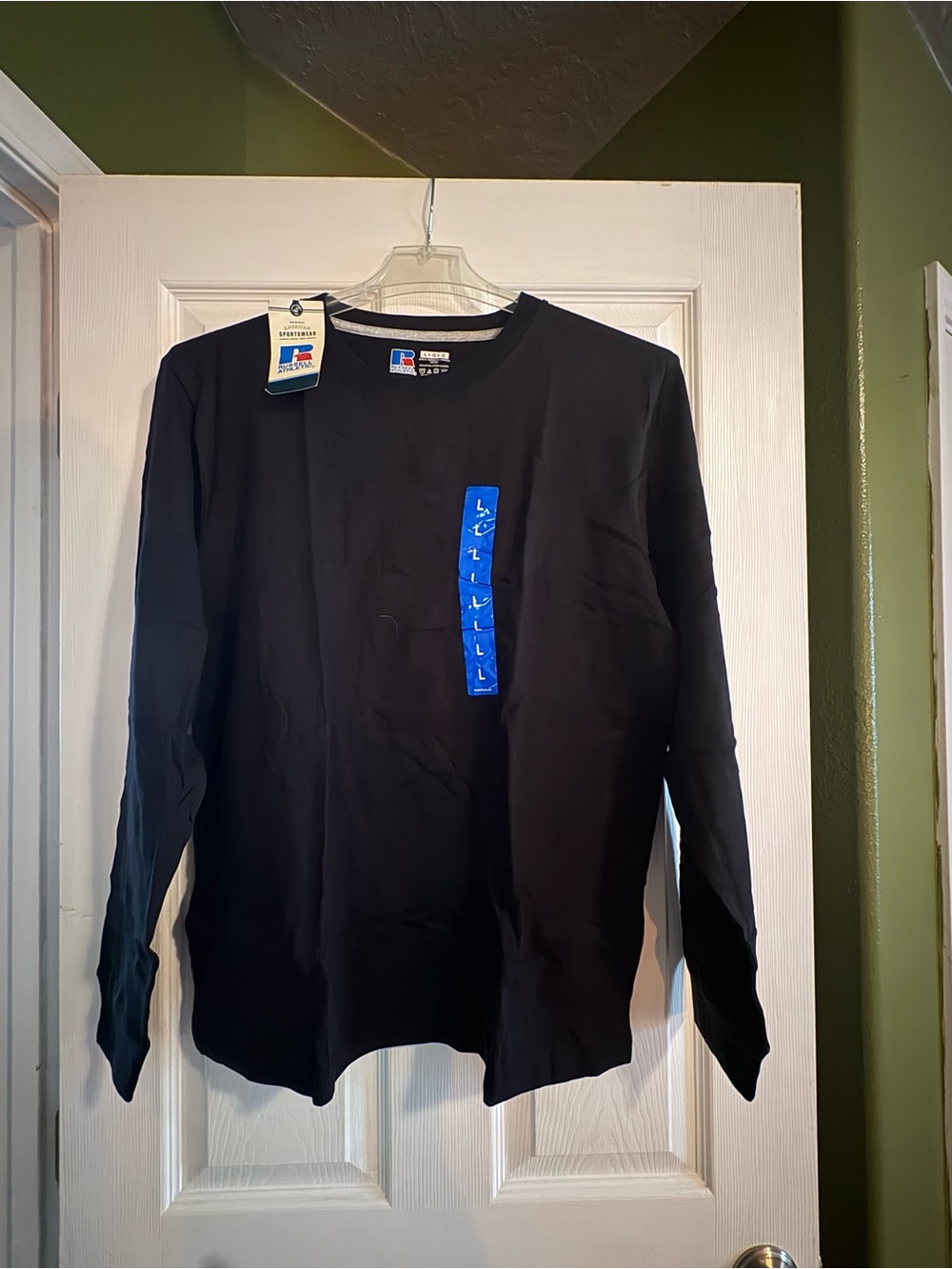 Russell Athletic Black Long Sleeve Crewneck Tee